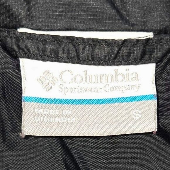 Columbia Mighty Lite Black Full Zip Hooded Nylon All Season Vest Size Small - Picture 7 of 8